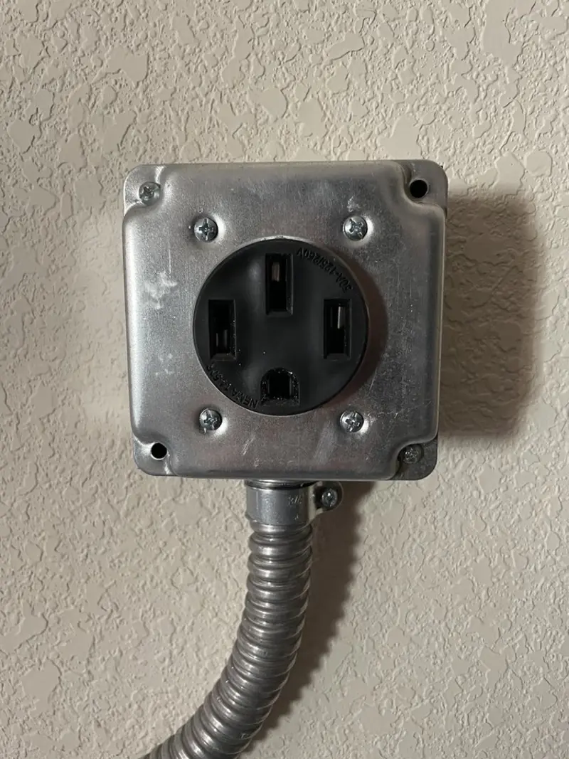 NEMA 14-50 outlet installed for Smart Home Electrical in Charleston